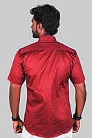Red Printed Lustrous Shirt Red Printed Lustrous Shirt