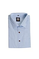 White and Blue Floral Printed Shirt