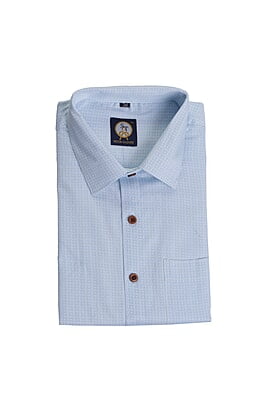 White and Blue Floral Printed Shirt
